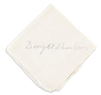 EISENHOWER, DWIGHT D. Three items, each Signed, as Military Governor: Photograph * Typed Letter * His handkerchief.